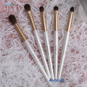 5PCS Shiny White ISO9001 Synthetic Hair Makeup Brush