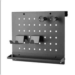 Carbon Steel Metal Pegboard Wall Mount Storage Shelf with Gaming Handle Holder