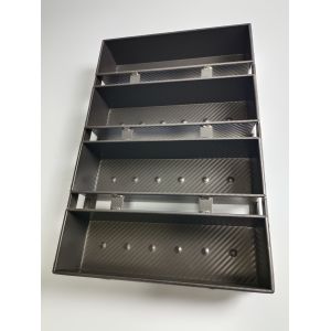 Quality PTFE Al Alloy Baguette Cooking Bread Mold Loaf Pan Set for sale