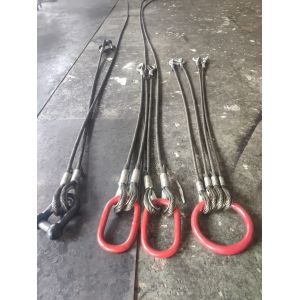 Quality WLL: 15.63 Ton, Dim.: 24mm, Leg Length: 3 Mt.6x36, IWRC, Grade 19601/1)/11VI2, Galvanized, Four-Legged Wire Rope Sling, for sale