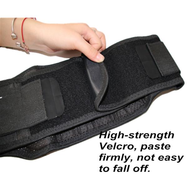 Black Magnet Dot Matrix Massage Waist Support Belt With Four Steel Plates