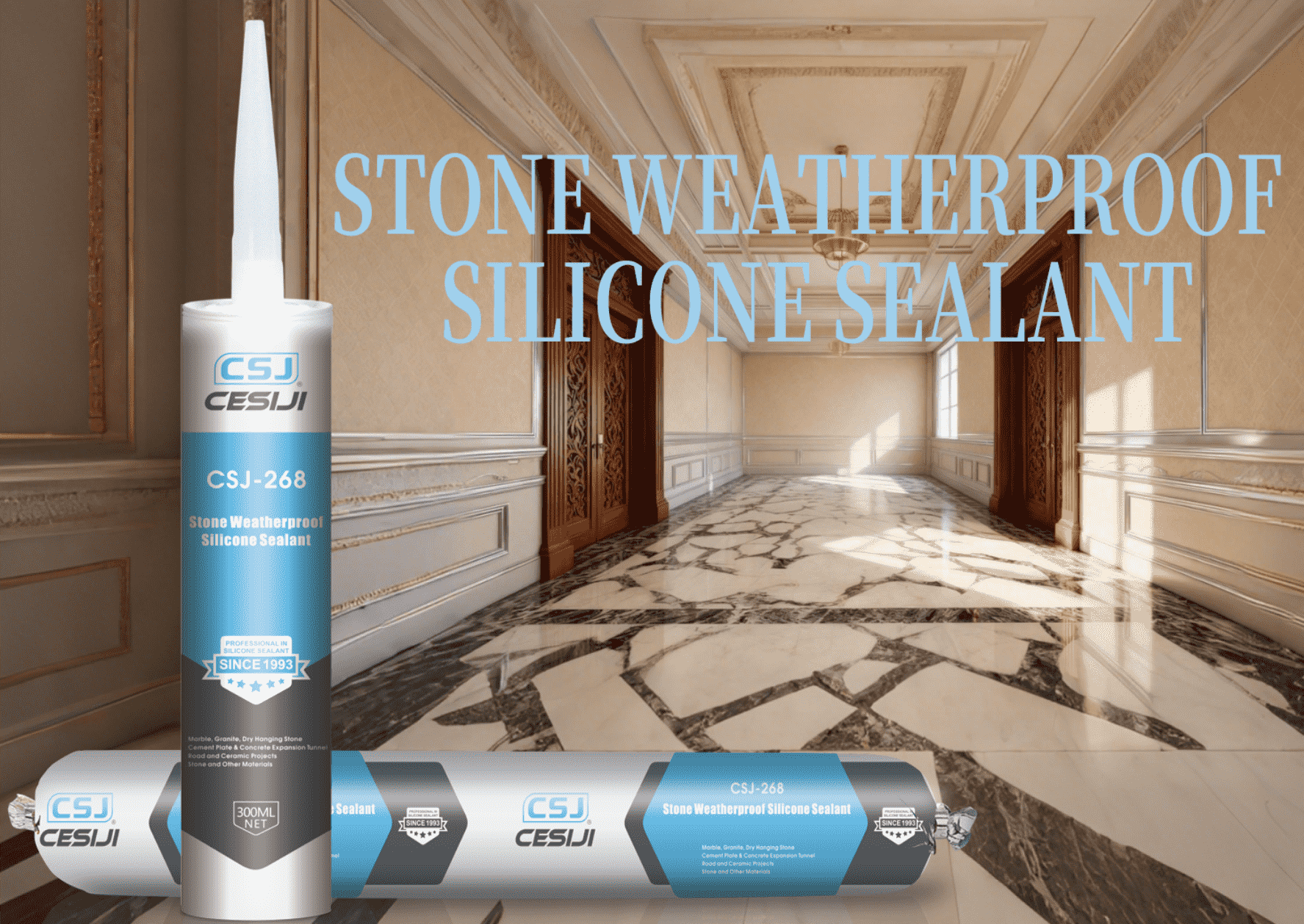 Quality Neutral Cure Stone-Specific Silicone Sealant with Custom Color &amp; Strong Weather Resistance for sale