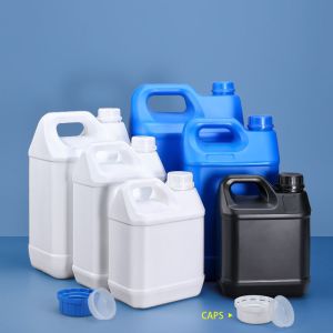 1L Square Plastic Jerry Can For Liquid Packaging 100% Material Resistant To