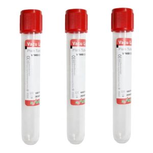 Hospital Medical Plain Blood Collection Tube With Red Top