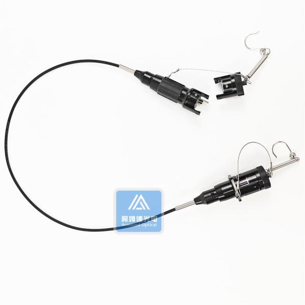 2 Core 5.0mm Armored Tactical Patch Cord Military Jumper with Metallic Connector TPU Jacket