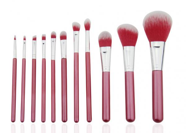 Buy Smile Red Professional Makeup Brush Set Wood Handle PU Bag 136mm - 169mm at wholesale prices