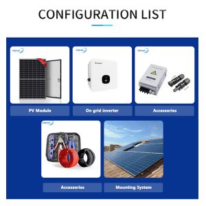 On Grid Solar Cell Power System Home Energy Storage Generator Set 15KW