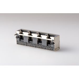 Quality 4 Port RJ45 8P8C Female Jack 90 Degree Insert Plant With Shielded for sale