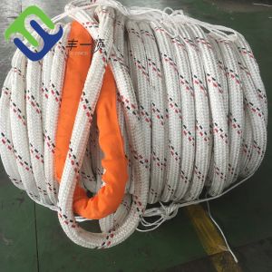 Double Braided UHMWPE HDPE Rope With Polyester Cover For Mooring Towing