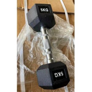 Wholesale Home Gym Fitness Equipment High Quality Hex Rubber Cover Dumbbell for