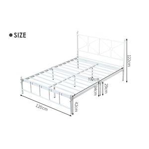China Strong Stable Cast Iron Double Bed , Metal Bedstead Double ISO9001 on sale