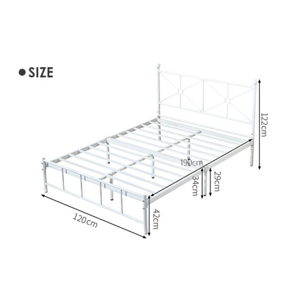 Buy Strong Stable Cast Iron Double Bed , Metal Bedstead Double ISO9001 at wholesale prices