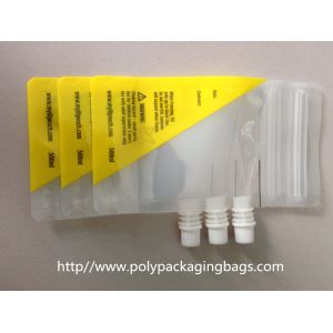 Clear plastic Stand Up Water container pouch with spout W13 x L27cm