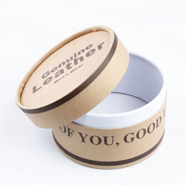 Custom Order Accepted Small Round Paperboard Gift Packaging Box for Men's Leather Belt