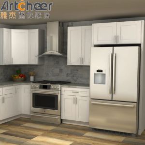 Affordable Flat Pack Kitchen Cabinet with HPL/HPDL Door Material and Customized