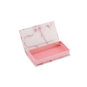 CMYK Custom Marble Printed Non-Toxic Empty False Eyelash Packaging Box for
