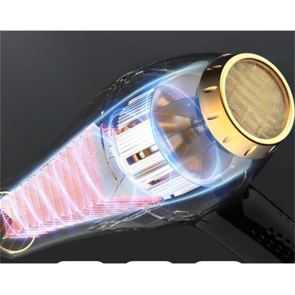 Barber Shop Dedicated Blue-Ray Cold and Hot Large Tube Hair Dryer with Six Gears