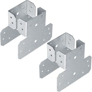 T Shaped Post To Beam Roof Wooden Connectors 2Pcs Adjustable For 4x4 4x6 Post