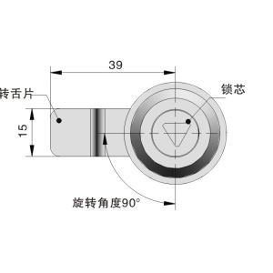 Cabinet Padlockable Cam Lock Powder Coated Metal With Wing Knob