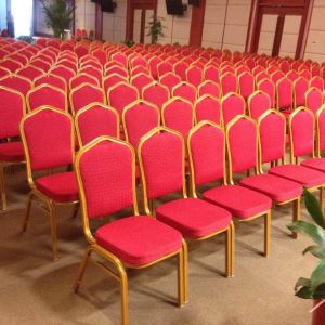 Buy cheap Stackable Burgundy Banquet Chairs Iron Metal Banquet Room Chairs from wholesalers