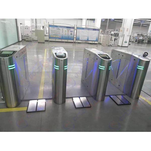Professional Automatic Flap Turnstiles Gates Stainless Steel 304 For 3 Meter Long Entrance