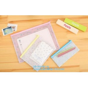 office stationery ladies document A4 file wallet bag, B4 A4 B5 A5 A6 zipper file