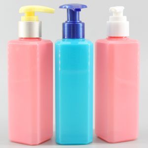 OEM Pink Blue Square 200ml Shampoo Pump Bottles