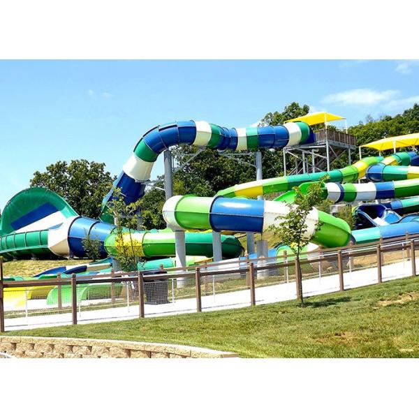 Buy High Speed Long Fiberglass Water Slides Outdoor Play Equipment Customized Color And Size at wholesale prices