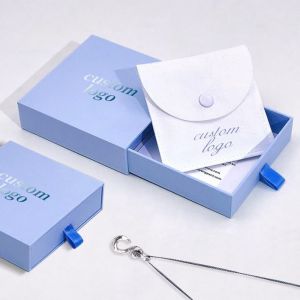 Stylish Jewelry Necklace Gift Box Colored Drawer Type With Pouch
