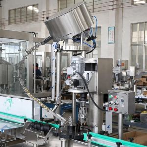 automatic ropp screw cap glass bottle closing sealing capping machine