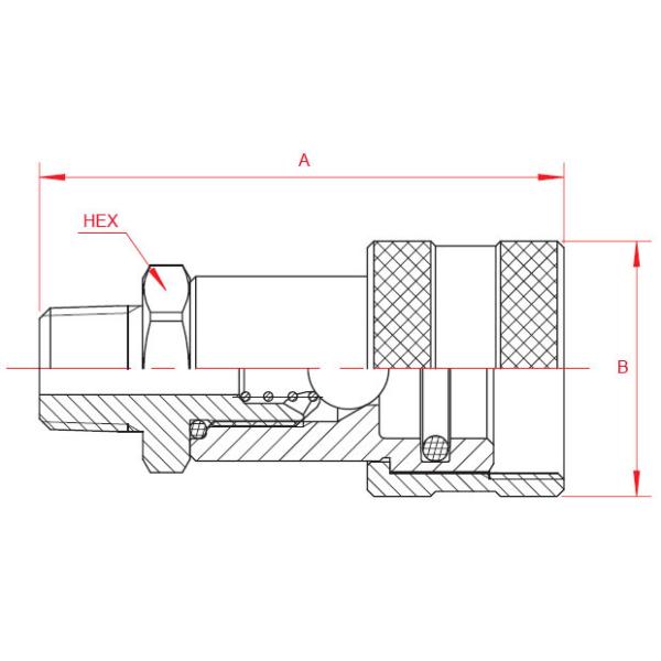 Hydraulic Jacks Zinc Plated Steel Threaded Quick Connect