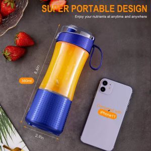 Portable Blender, Vaeqozva USB Rechargeable Smoothie on the Go Blender Cup with