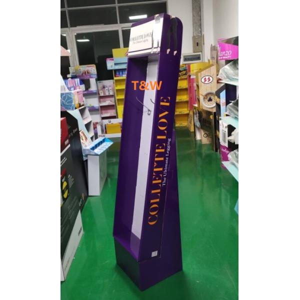 350gsm CCNB Glossy shinning Metal Hooks POS Cardboard Display