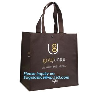 Laminated black pp non woven bag,matt lamination non woven tote bag, Wholesale