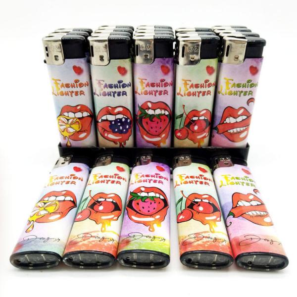 Dongyi Cheapest Refillable Electric Lighter Personality Custom Popular Logo Smoking Lighter