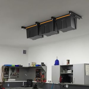 Totes Ceiling Storage Racks for Bins, Overhead Garage Storage Rack Heavy Duty
