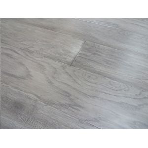 Quality distressed hickory engineered wood flooring with gray stained for sale