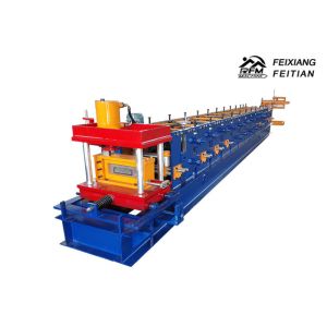 C / U / Z Purlin Roll Forming Machine PLC Control For Steel Structure