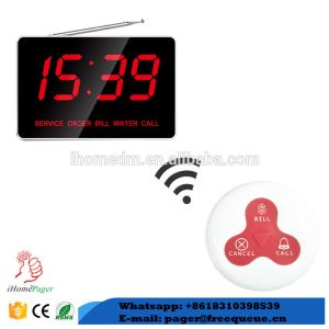 wireless call system display panel and call button