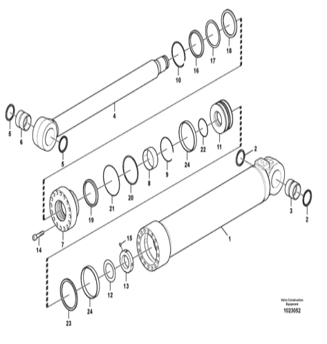 VOE 14589725 VOE14589725 Seal Kit Boom Cylinder For Volvo Excavator EW160C EW160D