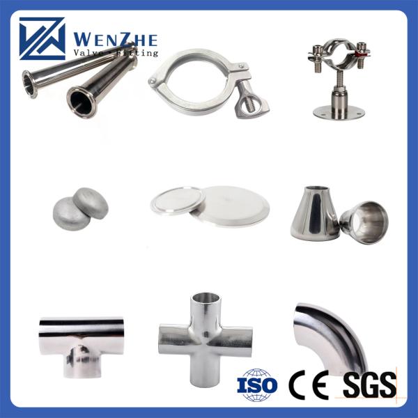 Food Grade Dairy Pipe Fitting Sanitary Stainless Steel with ISO 9001 Certification