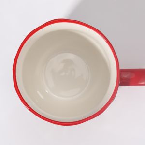 Promotional Gift Cute Cartoon Poodle Dog Ceramic Coffee Mugs Pure Hand Painted