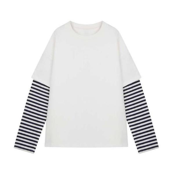 Buy Small Moq Clothing Manufacturers Men'S Double Sleeve Strip Long Sleeve T Shirt With 95% Cotton 5% Spandex at wholesale prices