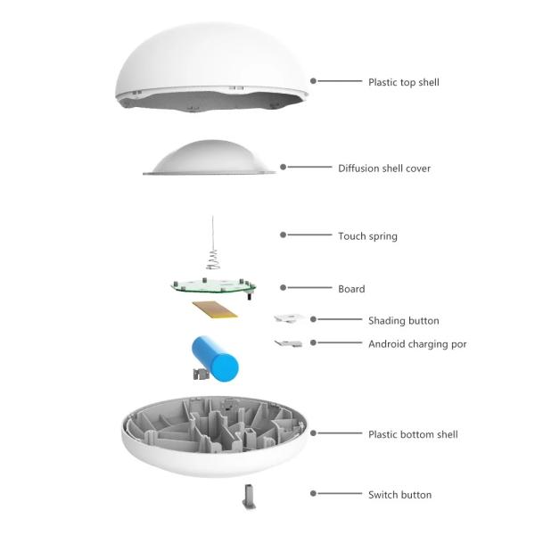 2200mAh 90LM Touch Sensitive Night Light Usb Rechargeable Night Light