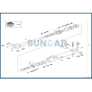 China XKCC-01530 XKCC01530 Bucket Cylinder Seal Repair Kit for CNH CX17C on sale