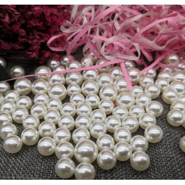 wholesale 4-16mm high quality ABS imitation pearl with hole raw white pearl DIY bag necklace accessories