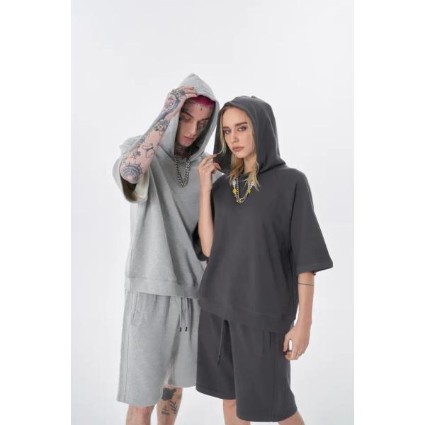 Wholesale Men&prime;s Embroidery Tracksuit Summer Men Short Trucksuit Set