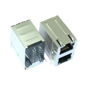 RJSAE-538A-02 2X1 Stacked Rj45 With LED Ethernet Shield Connector LPJE1063A4NL