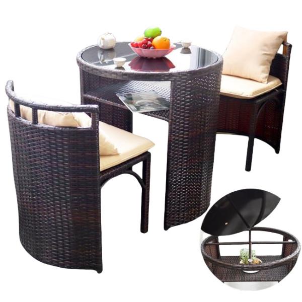 Buy Patio Rattan Dining Table Set  Luxury Garden Restaurant Chair Furniture at wholesale prices