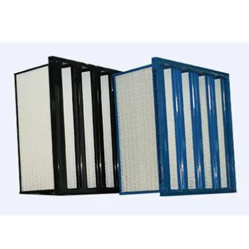 Sleant Polyurethane Adhesive V Cell Filter with High Dust Holding Capacity